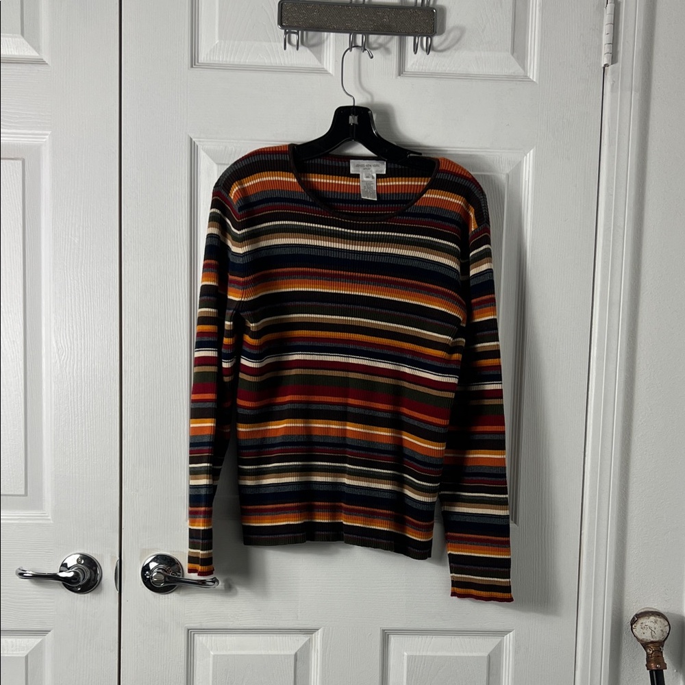 Jones New York Multicolor Striped Knit